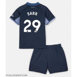 Tottenham Hotspur Pape Matar Sarr #29 Seconda Maglia Bambino 2023-24 Manica Corta (+ Pantaloni corti)